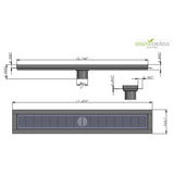 SereneDrains Linear Shower Drain Linear Wedge - Brushed 16