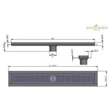 SereneDrains Linear Shower Drain Linear Wedge - Brushed 30
