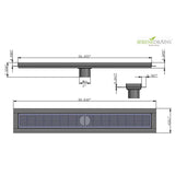 SereneDrains Linear Shower Drain Linear Wedge - Polished 59