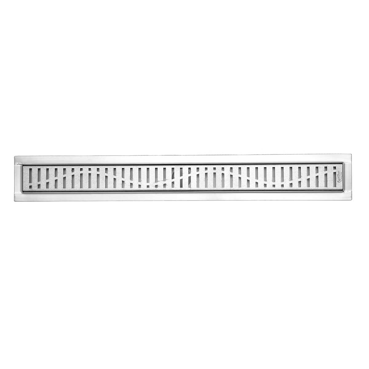 SereneDrains Linear Shower Drain Wind - Brushed Stainless 59