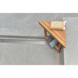 SereneDrains Linear Shower Drain Wind - Brushed Stainless 59