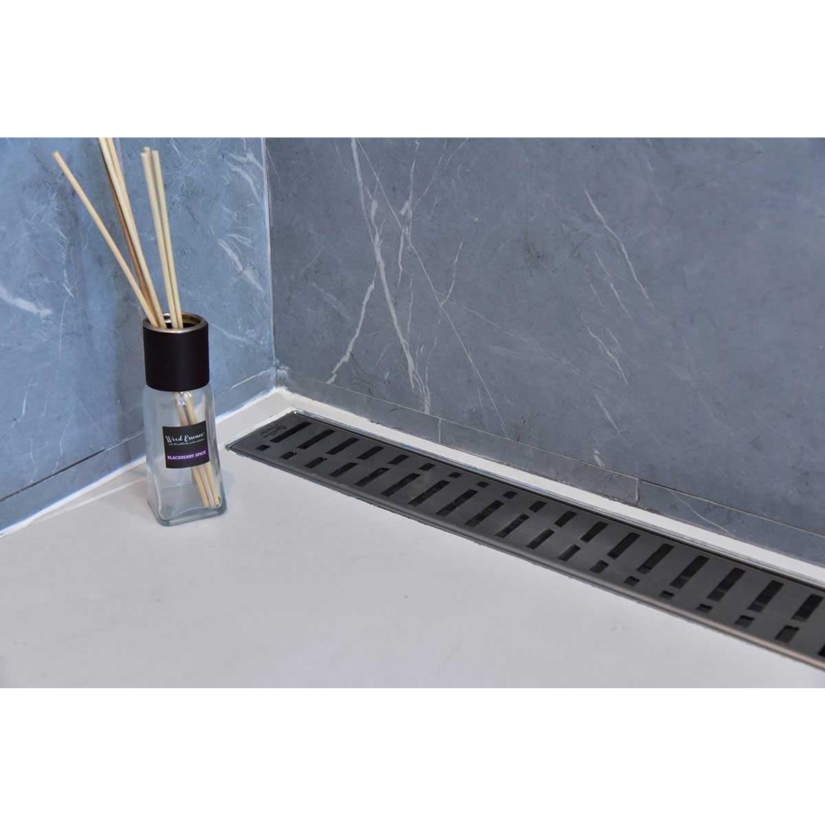SereneDrains Linear Shower Drain Wind - Brushed Stainless 59
