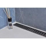 SereneDrains Linear Shower Drain Wind - Brushed Stainless 59