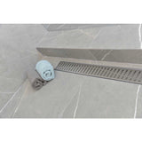 SereneDrains Linear Shower Drain Wind - Brushed Stainless 59