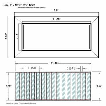 Chameleon Tile Vent Registers 4 x 12 1 2