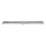 SereneDrains Linear Shower Drain Broken Lane Brushed 59