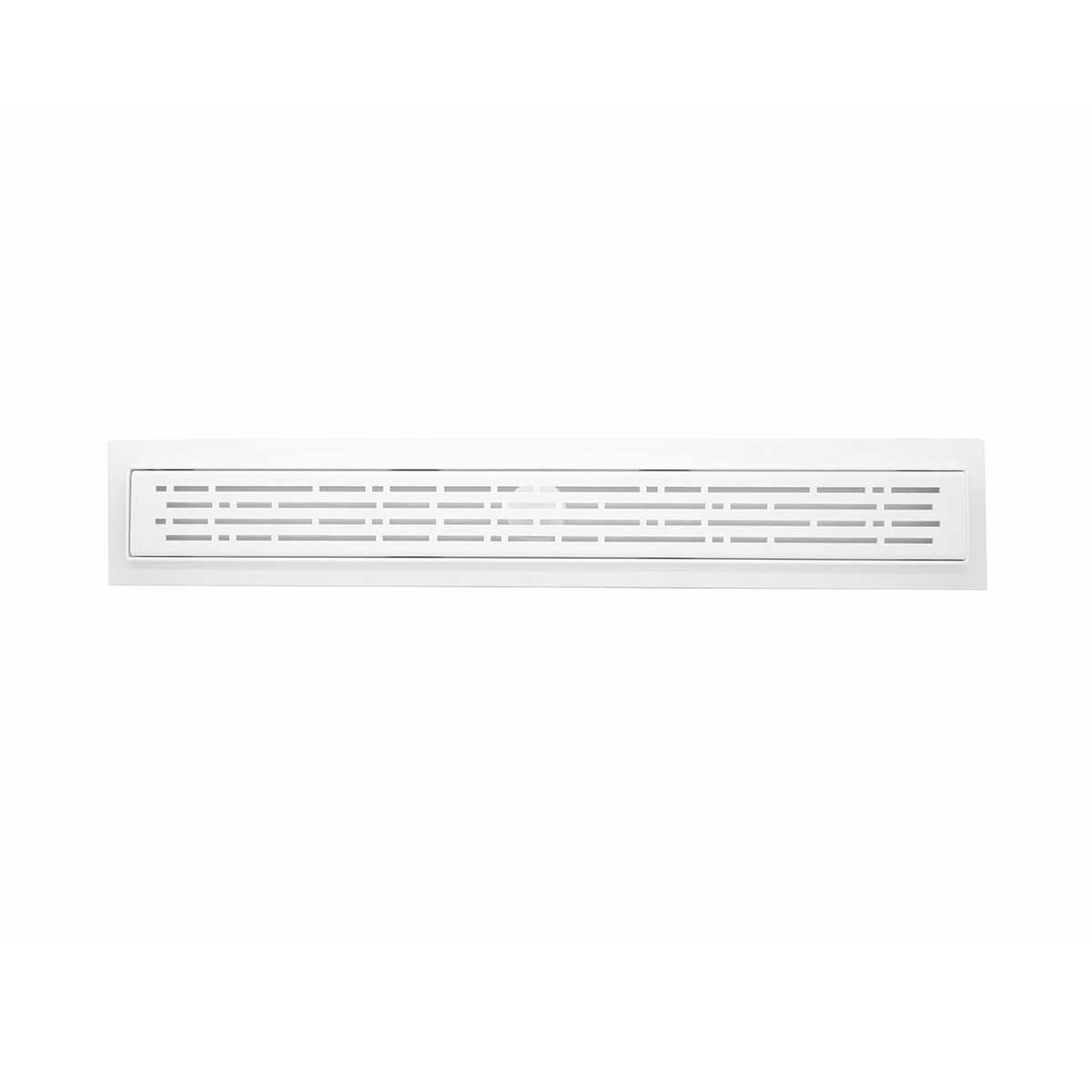 SereneDrains Linear Shower Drain Broken Lane - Matte White