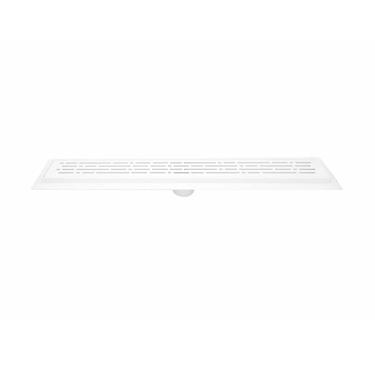 SereneDrains Linear Shower Drain Broken Lane - Matte White