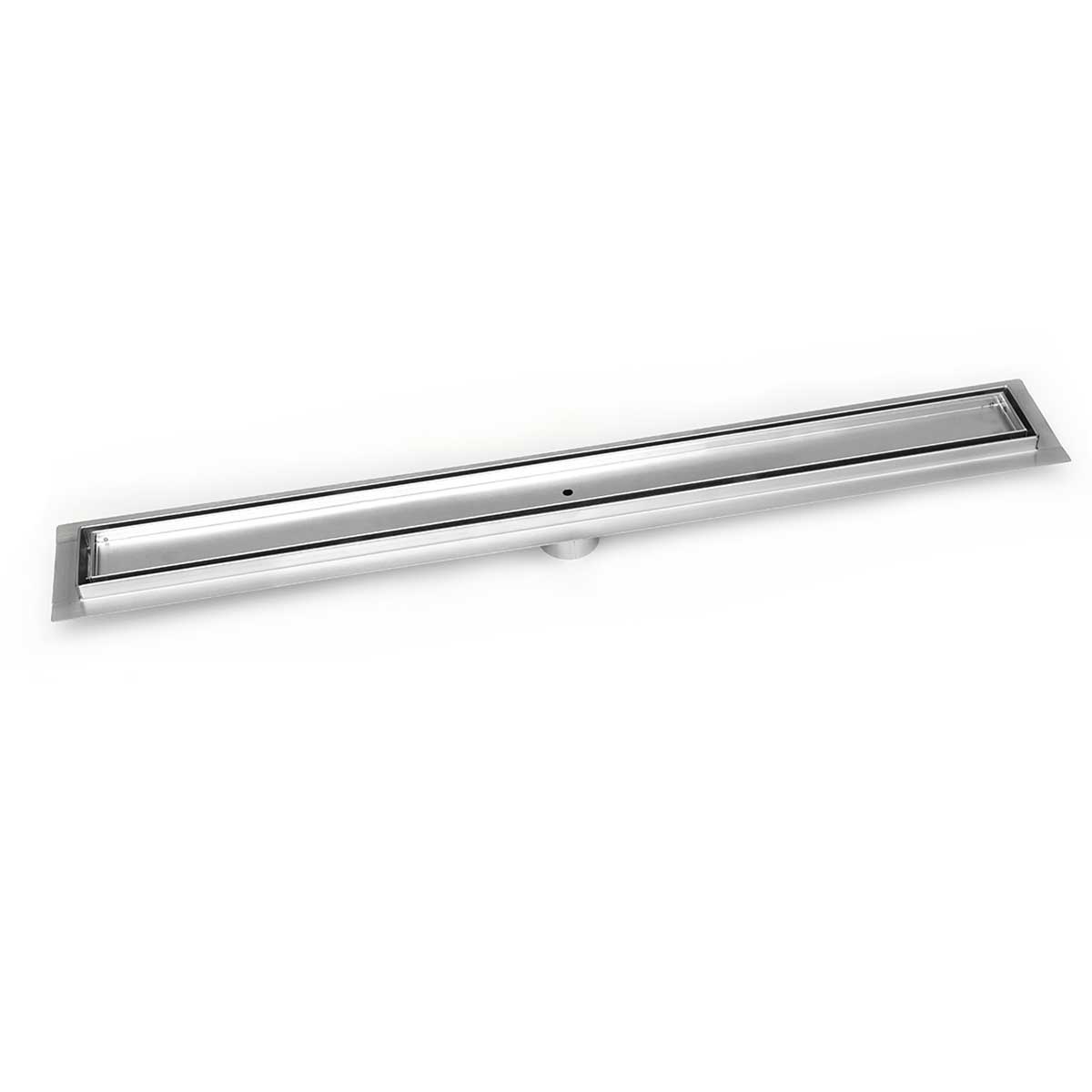 SereneDrains Linear Shower Drain Tile Insert Brushed Nickel 24