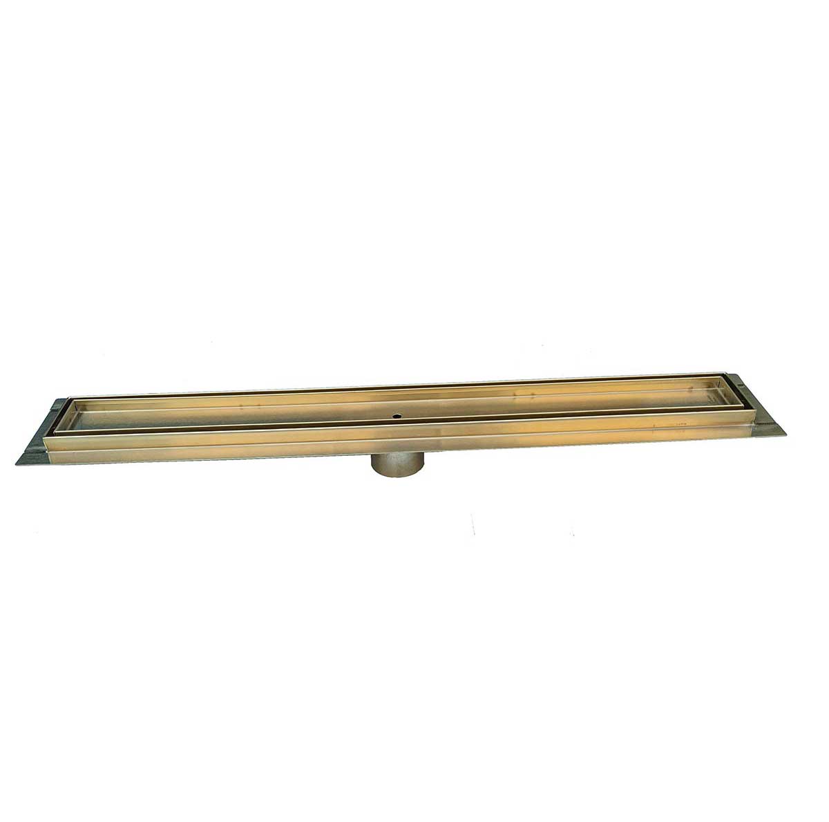 SereneDrains Linear Shower Drain Tile Insert Satin Gold 24