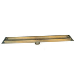 SereneDrains Linear Shower Drain Tile Insert Satin Gold 24