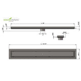 SereneDrains Linear Shower Drain Tile Insert Matte Black 59