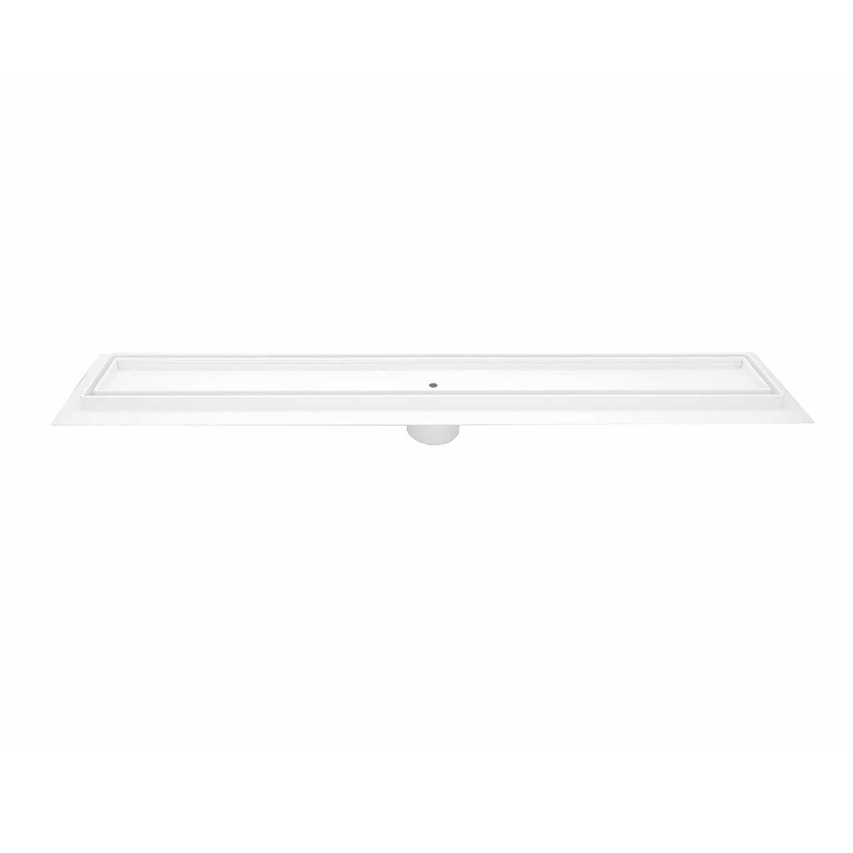 SereneDrains Linear Shower Drain Tile Insert Matte White 24