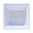 SereneDrains Porcelain Recessed Soap Dish White Glossy 6x6
