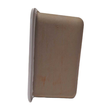 SereneDrains Porcelain Recessed Soap Dish White Glossy 6x6