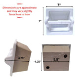 SereneDrains Ceramic Recessed Toilet Paper Holder White Glossy Extended Extra Large Bathroom Tissue Roll