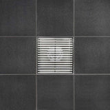 SereneDrains Square Shower Drain Linear Wedge 4