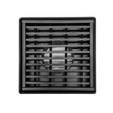 SereneDrains Square Shower Drain Linear Wedge 4 Matte Black