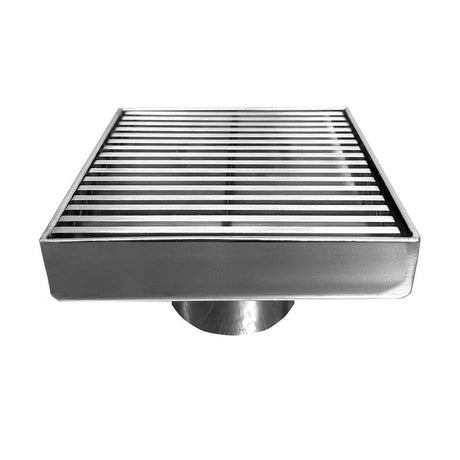 SereneDrains Square Shower Drain Linear Wedge 4