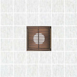 SereneDrains Square Shower Drain Linear Wedge 4 Bronze