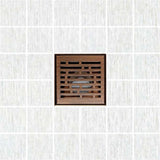 SereneDrains Square Shower Drain Broken Lane 4 Bronze