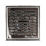 SereneDrains Square Shower Drain Broken Lane 4 Polished