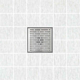 Serene Drains Square Shower Drain Broken Lane Brushed 6 Inch