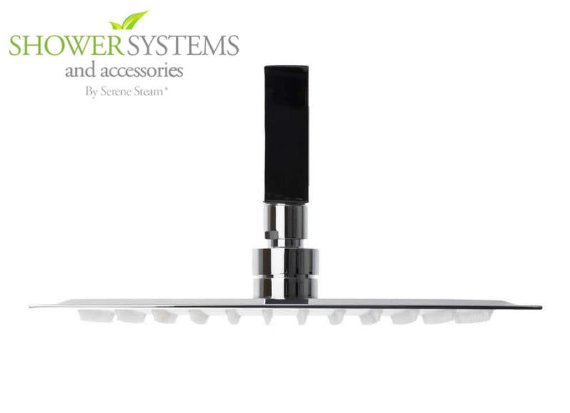 Ultra-Thin Square Rain Shower Head 10 inch by Serene Steam