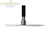 Ultra-Thin Square Rain Shower Head 10 inch by Serene Steam