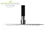 Ultra-Thin Square Rain Shower Head 8 inch by Serene Steam