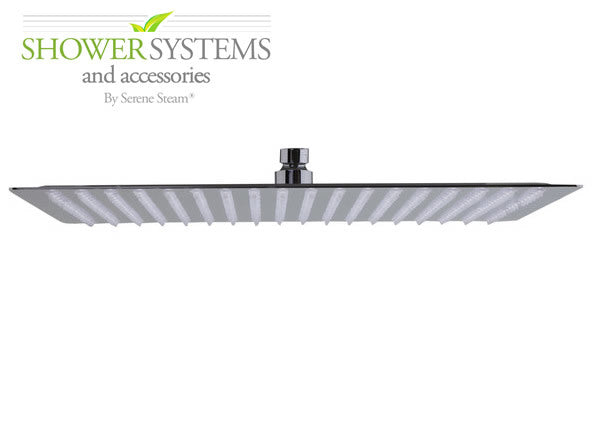 Ultra-Thin Square Rain Shower Head 8 inch by Serene Steam