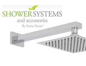 Wall Mount Square Shower Arm by Serene Steam 16 Inch