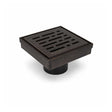 SereneDrains 4 Inch Broken Lane Drain in Oil Rubbed Bronze angled view