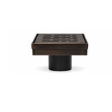 SereneDrains 4 Inch Broken Lane Drain in Oil Rubbed Bronze front view