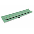 SereneDrains waterproof linear shower drain with tile-ready cover