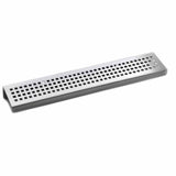 Serene Rectangle stainless steel shower shelf in brushed stainless steel
