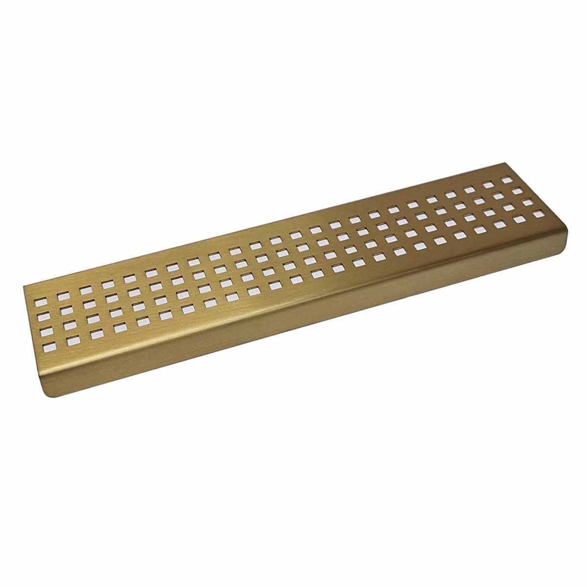 Serene Rectangle stainless steel shower shelf in Satin Gold finish