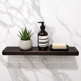 Serene Oil Rubbed Bronze Rectangle shower shelf in a modern bathroom