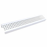 Serene Rectangle stainless steel shower shelf Traditional Square in Matte White