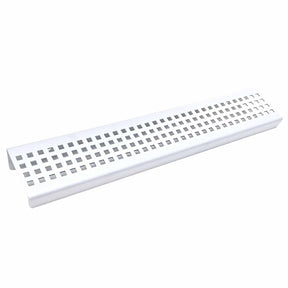 Serene Rectangle stainless steel shower shelf Traditional Square in Matte White