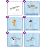 SereneDrains rectangle Shelf Stainless Steel 6 step on how to install