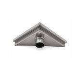Serene Drains triangle stainless steel shower floor drain pipe outlet