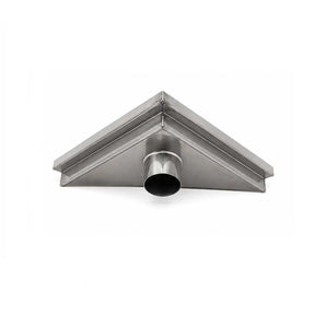 Serene Drains triangle stainless steel shower floor drain pipe outlet