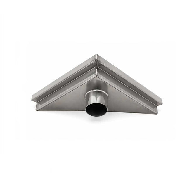Serene Drains triangle stainless steel shower floor drain pipe outlet