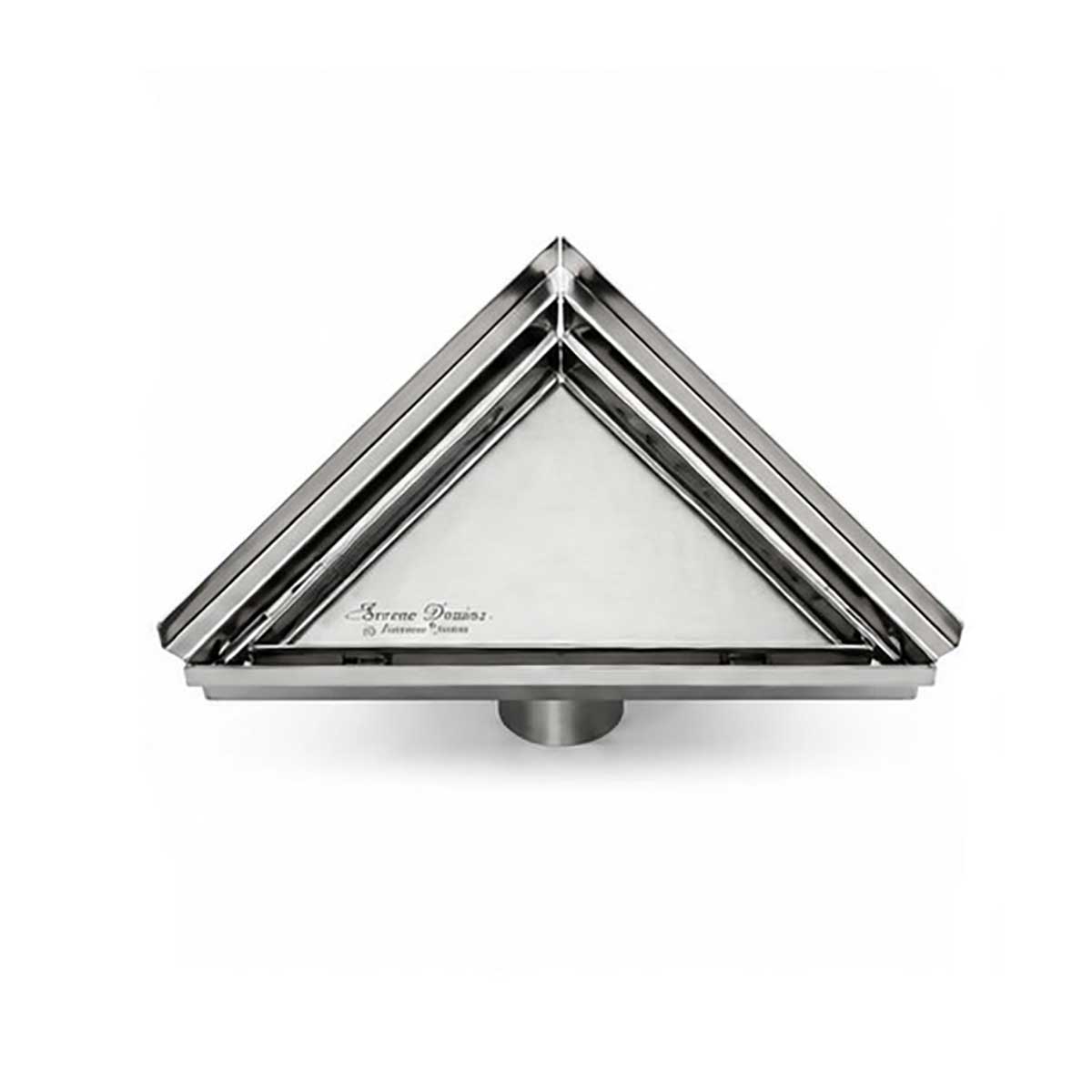 Triangle tile insert shower floor drain Polished stainless steel