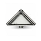 Triangle tile insert shower floor drain Polished stainless steel