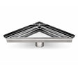 Stainless steel triangular floor drain for tiled showers