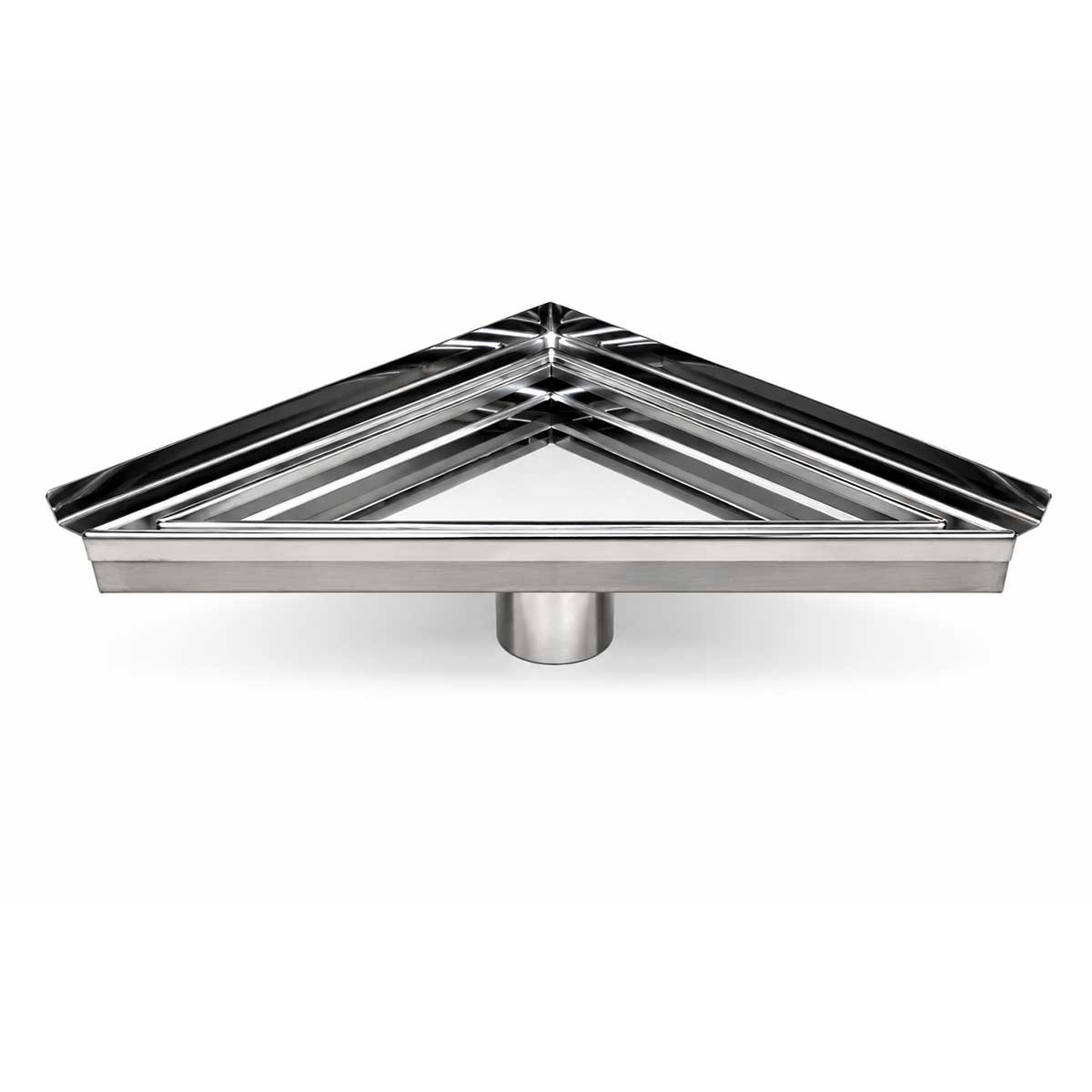 Stainless steel triangular floor drain for tiled showers