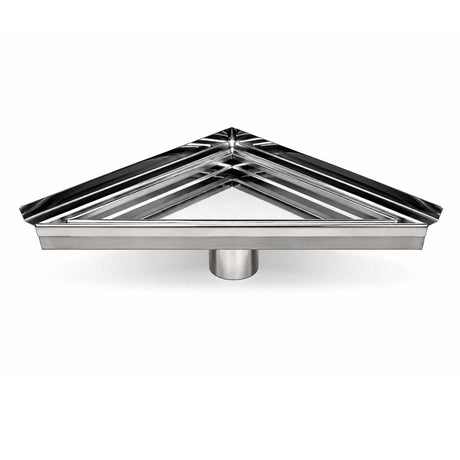 Stainless steel triangular floor drain for tiled showers