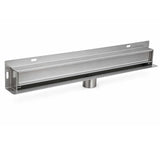 Stainless steel wall mount linear shower drain with tile insert grate